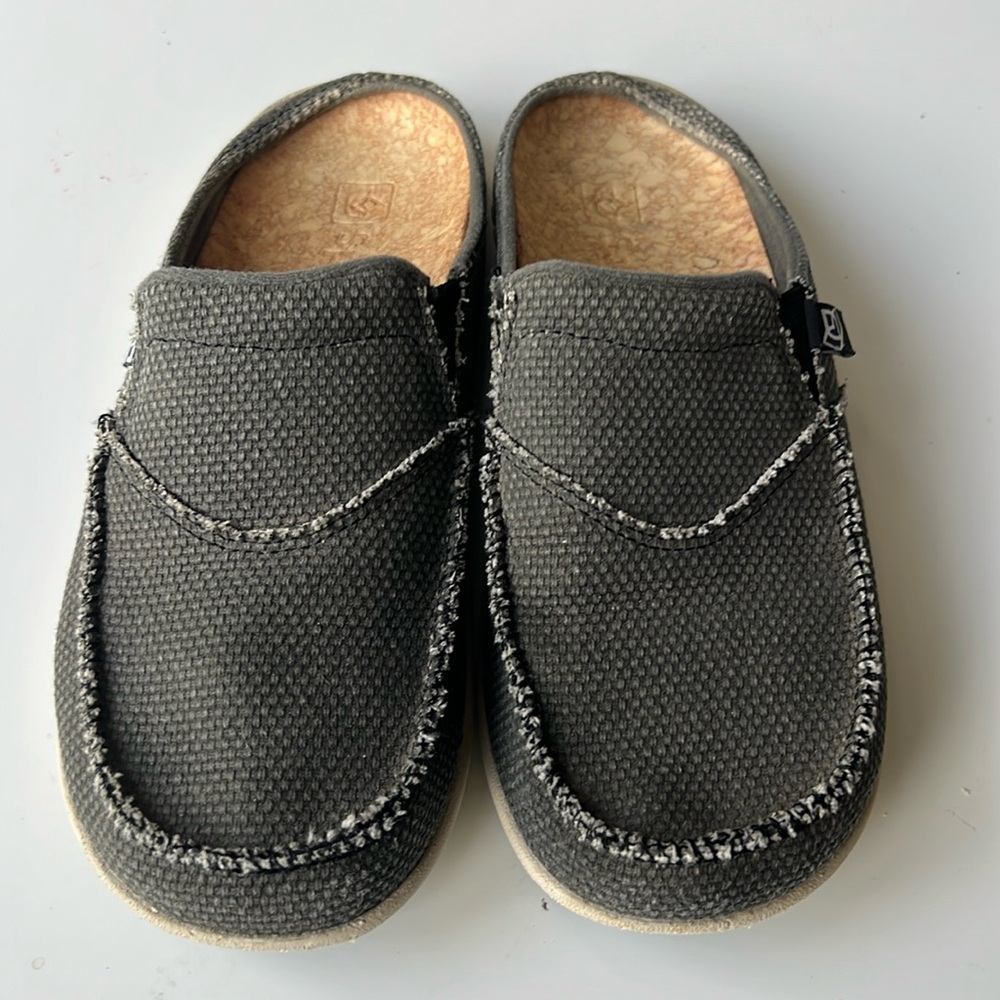 Spenco Siesta Women Canvas Clogs Slide Orthotic Support Sole Charcoal Grey Sz 7